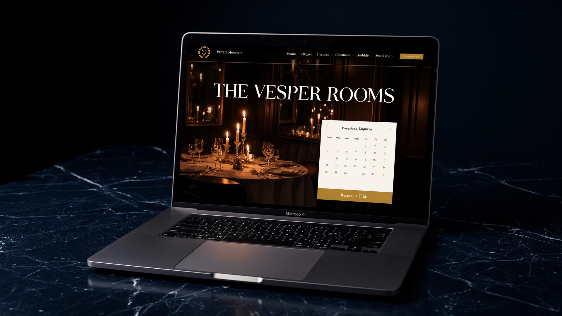 The Vesper Rooms — website by Aureon